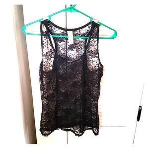 Black lace tank top